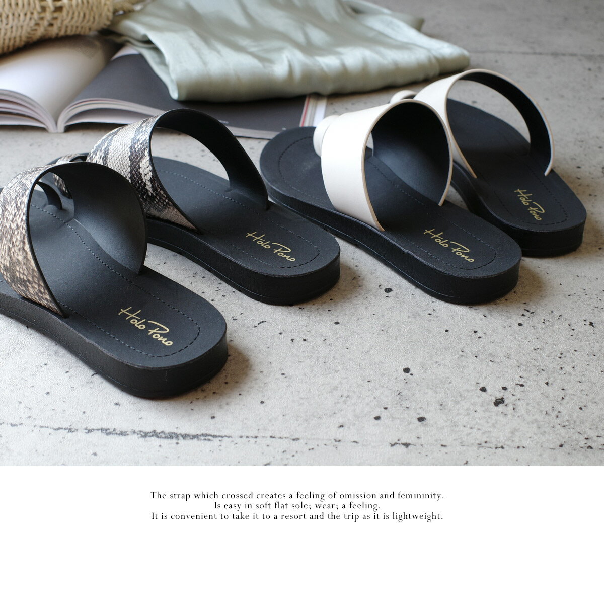 サムリングフラットサンダルトングサンダル