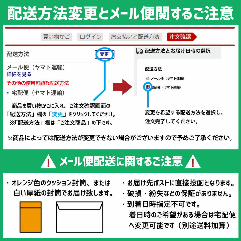 メール便注意事項