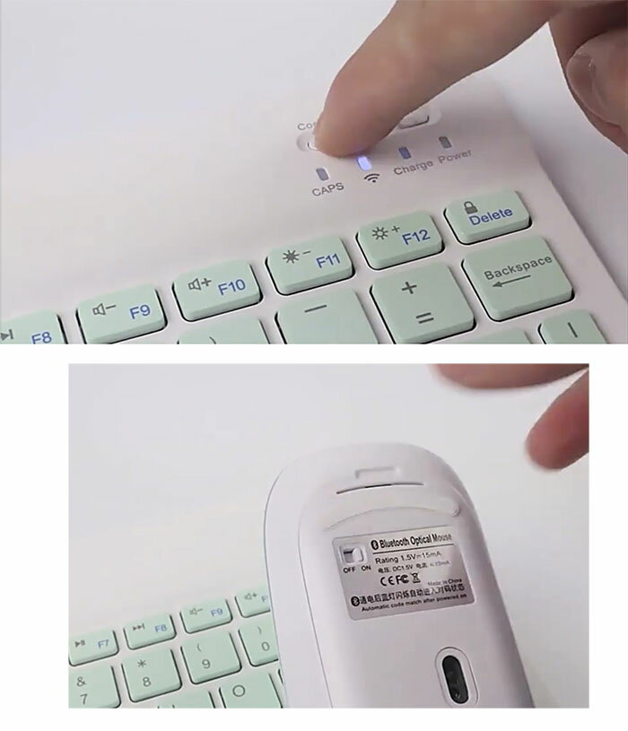 ワイヤレスキーボードマウスセットBluetooth無線ホワイトパソコンタブレットスマホiPhoneiPadMacWindowsOSiOSAndroid対応10インチ持ち運び便利ポータブル軽量ブルmdash;トゥースキーボード白