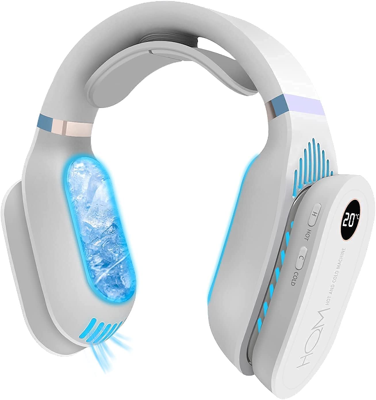 【熱中症対策・夏冬兼用】ネッククーラー冷却プレート付首掛け扇風機クーラー携帯扇風機冷却温熱温冷両用携帯扇風機ネックヒーター羽なし熱中症対策3段階温度調整2600mAh大容量首掛けエアコン暑さ対策軽量自宅/オフィス/車用/旅行用/ギフト/プレゼント