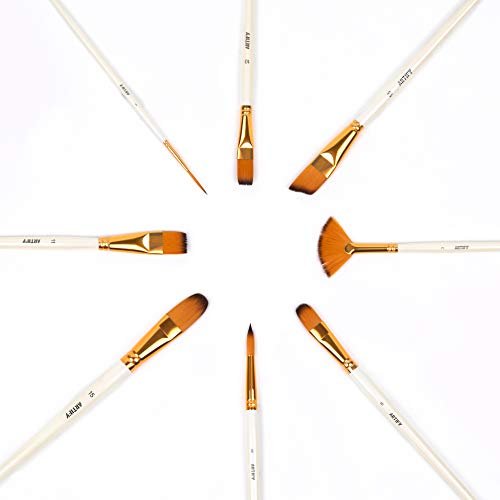 Artifyペイントブラシセットアクリルオイル水彩グワッシュペイントポップアップキャリーケースパレットナイフとスポンジ2本付き