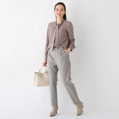 インデックスINDEXDELEGANT起毛ツイルテーパードパンツ【WEB限定サイズ】(ネイビー)