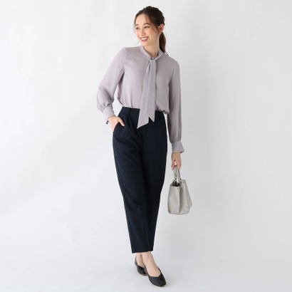 インデックスINDEXDELEGANT起毛ツイルテーパードパンツ【WEB限定サイズ】(ネイビー)