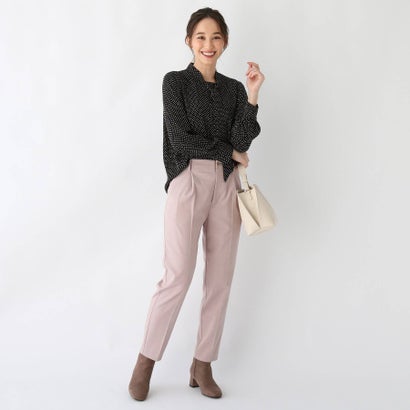 インデックスINDEXDELEGANT起毛ツイルテーパードパンツ【WEB限定サイズ】(ネイビー)