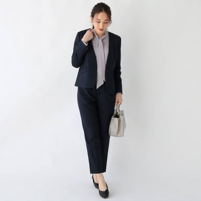 インデックスINDEXDELEGANT起毛ツイルテーパードパンツ【WEB限定サイズ】(ネイビー)