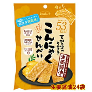 こんにゃくせんべい生姜醤油味10gtimes;24袋53kcalこんにゃくチップ【送料無料】;ダイエット/こんにゃくスナック