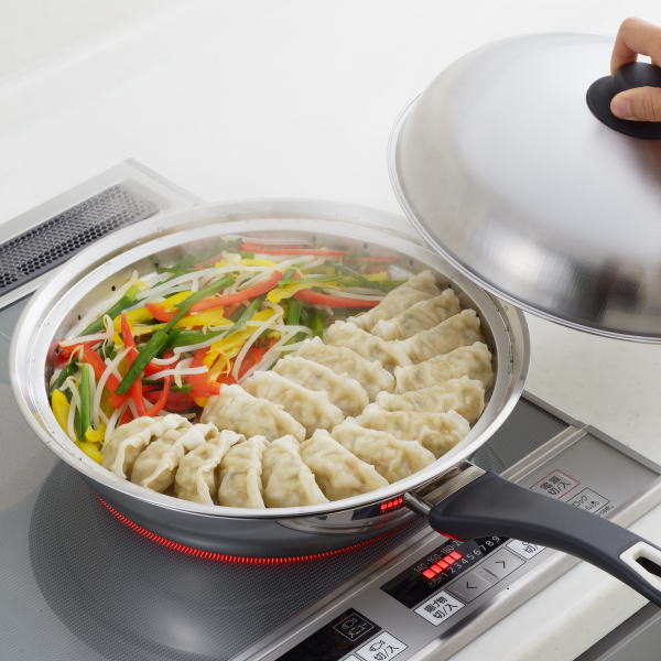 美味彩菜フライパンにのせて使う蒸しプレート28~30cm(フタ付き)SJ3207