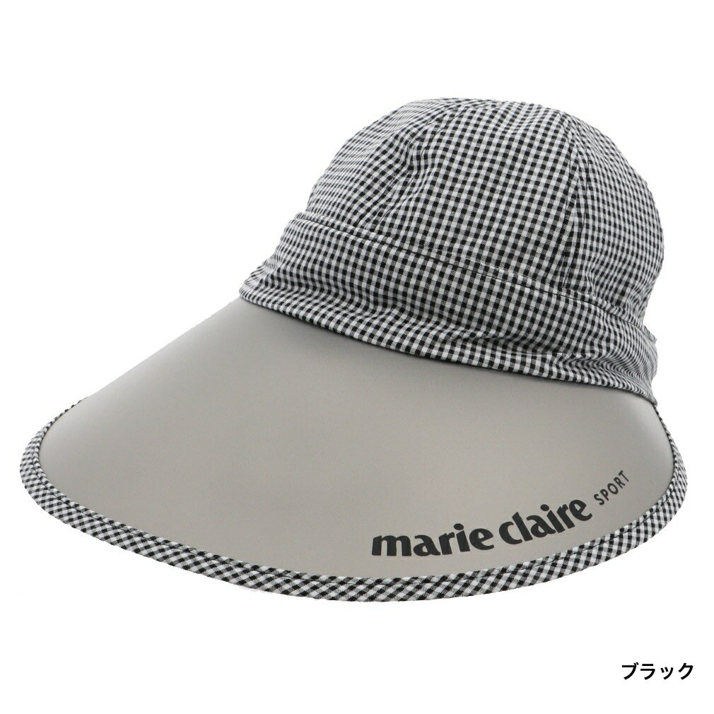マリクレールレディース春夏ゴルフウェアキャップ2WAY(711936)頭部のファスナーでバイザーとキャップ簡単にスタイルチェンジが可能marieclaire