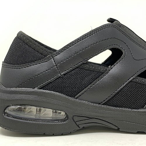 【KINTTEXサンダルシューズブラック1843-02】ナースシューズシューズスニーカーナースサンダルオフィス軽いクッション会社つっかけ楽々ナースベランダサンダルスリッパ抗菌防水撥水加工エアークッションランニング