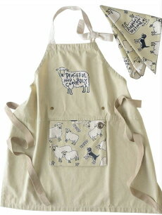 【メール便送料無料!】キッズエプロン&バンダナ三角巾セットアンドパッカブルANDPACKABLE男の子女の子子供おしゃれかわいいシンプル100110120130140150160親子お揃い♪