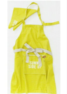 【メール便送料無料!】キッズエプロン&バンダナ三角巾セットアンドパッカブルANDPACKABLE男の子女の子子供おしゃれかわいいシンプル100110120130140150160親子お揃い♪