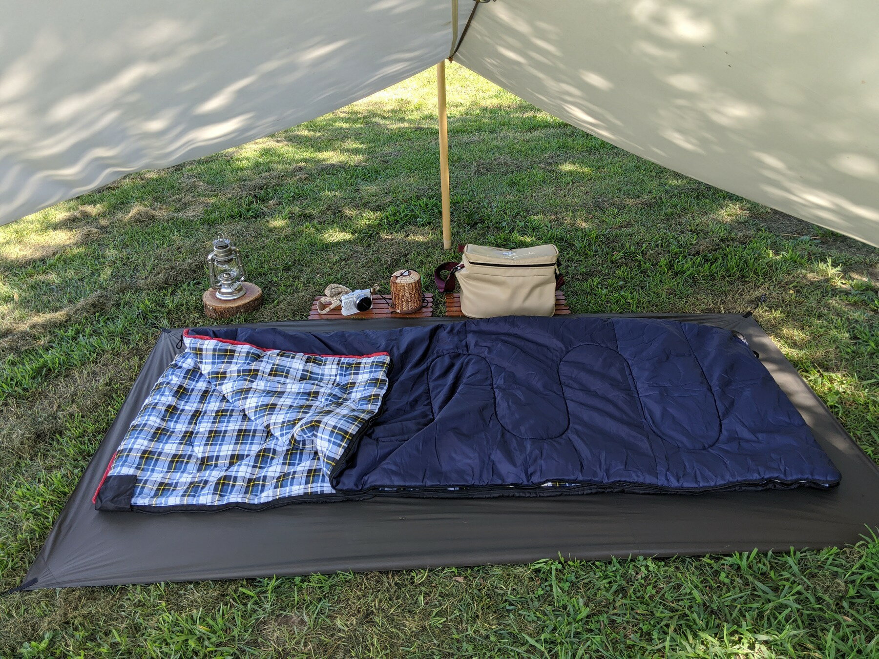 Mozambique(モザンビーク)寝袋シュラフ洗えるコンパクト封筒型キャンプ2人用連結車中泊防災用丸洗い綿フランネル