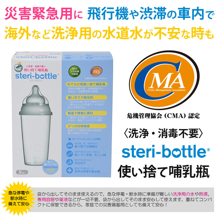 非常用・旅行用に♪消毒・洗浄不要のステリボトル