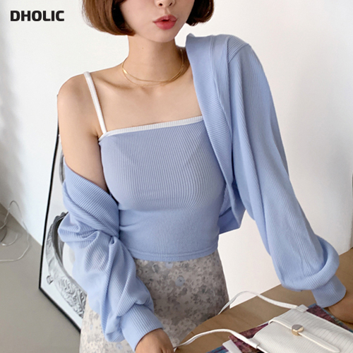 キャミソールとボレロカーディガンのセットアイテム 配色キャミソールボレロカーディガンSET・全3色・b66607 レディース アンサンブル カーディガン 羽織物 長袖 スリーブレス ノースリーブ キャミソール ボレロ リブ シンプル カジュアル ラフ y2k 春 夏 秋 韓国ファッション キャミソールとボレロカーディガンのセットアイテム 配色キャミソールボレロカーディガンSET・全3色・b66607 レディース アンサンブル カーディガン 羽織物 長袖 スリーブレス ノースリーブ キャミソール ボレロ リブ シンプル カジュアル ラフ y2k 春 夏 秋 韓国ファッション