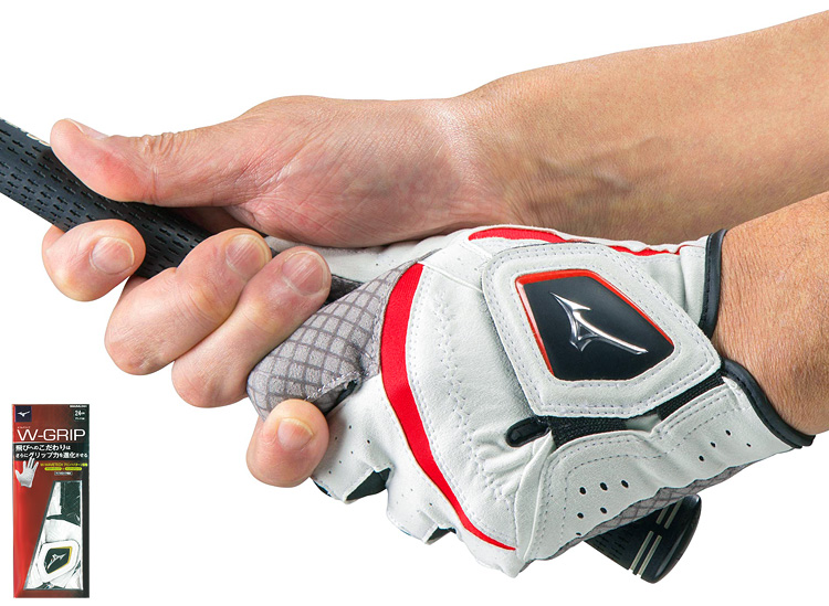 MIZUNO(ミズノ)日本正規品W-GRIP(ダブルグリップ)指先ショートメンズゴルフグローブ(左手用)「5MJMS051」【あす楽対応】