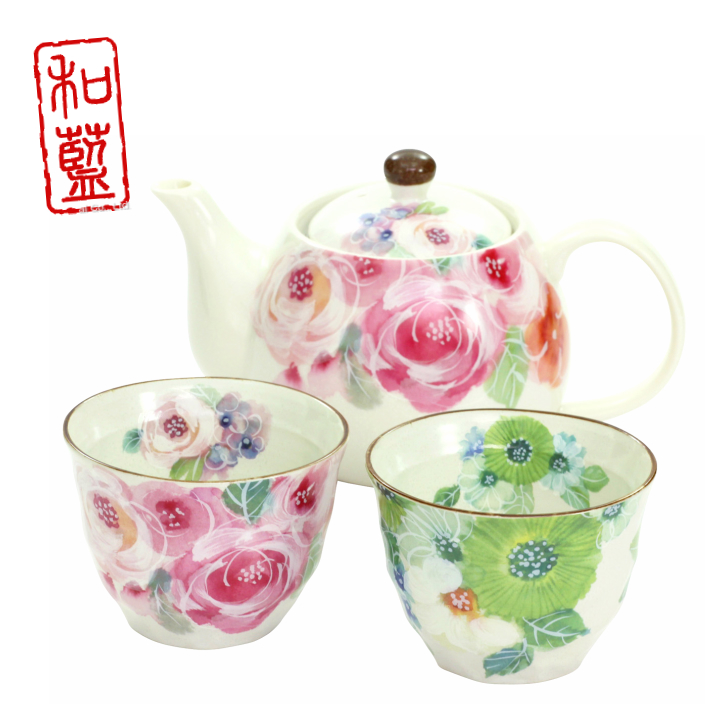 美濃焼【和藍】ブランド百花繚乱ポット茶器ギフト贈り物新築祝い結婚祝い出産祝い内祝い御祝新生活誕生日プレゼント