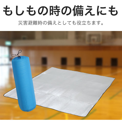 テントマット・グランドシート・195cmtimes;195cm・レジャーシート・運動会・キャンプ・フェス・ピクニック・花見・屋外・インナーマット・スタッフバッグ・断熱・アルミ・シート・グラウンドシート・アルミシート・キャンプ用品・登山・防災・おしゃれ
