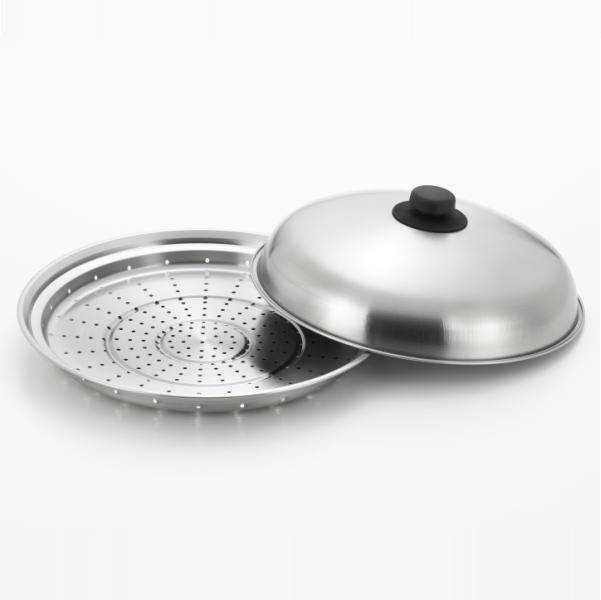 お家のフライパンにのせるだけで簡単蒸し料理 蒸し器 美味彩菜 フライパンにのせて使う蒸しプレート28~30cm(フタ付き) SJ3207 お家のフライパンにのせるだけで簡単蒸し料理 蒸し器 美味彩菜 フライパンにのせて使う蒸しプレート28~30cm(フタ付き) SJ3207