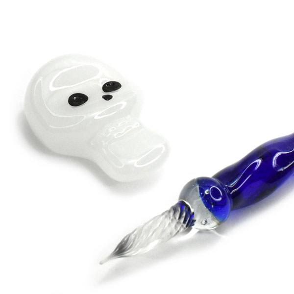 ホルベインガラスペンつけペン名画シリーズ歌川国芳「国芳もやう正札附現金男野晒悟助」クリアブルーGPM-03