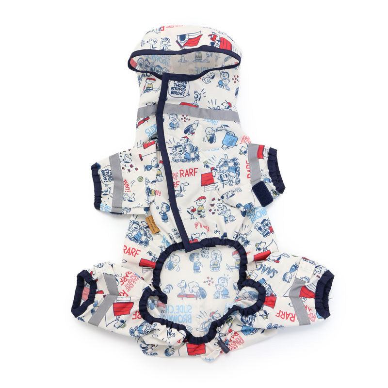 スヌーピー総柄足付レインコートフルカバータイプ【小型犬】