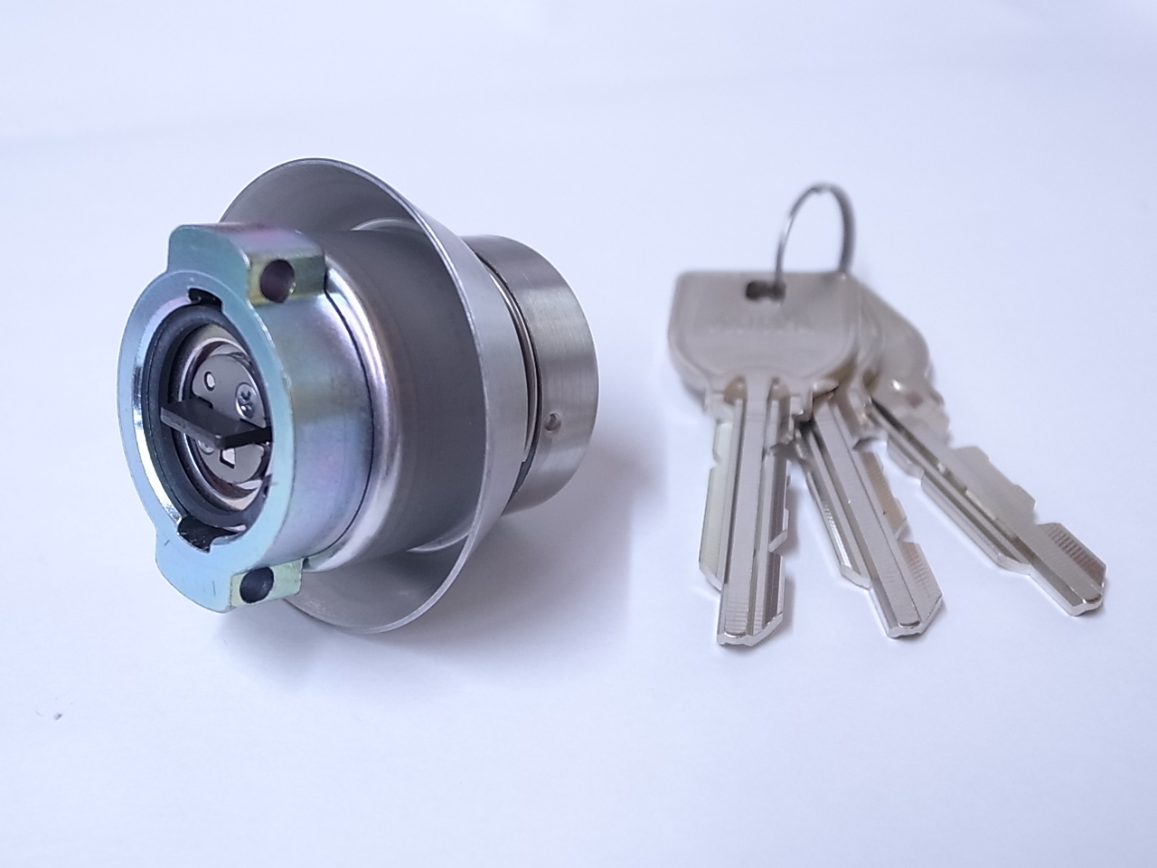 U9LA,DA取替用シリンダーシルバー色(扉厚55ミリ用)(MCY-216MCY216)