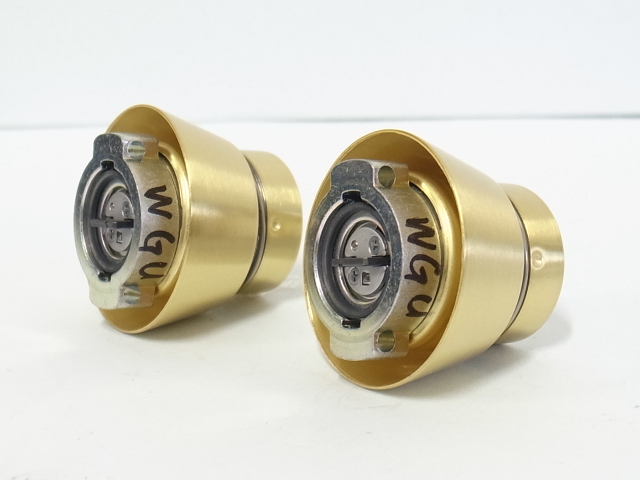 U9LA,DA取替用シリンダーゴールド色2個同一
