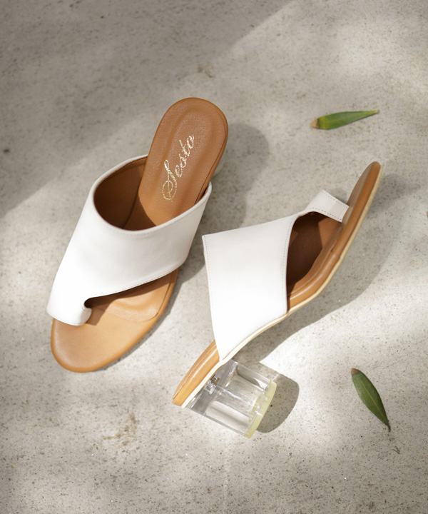 2021春夏新作/親指トングのクリアヒールサンダル