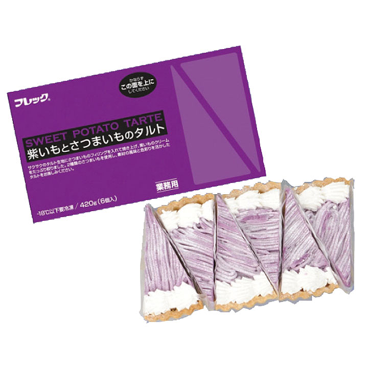 フレック)紫いもとさつまいものタルト70gx6個入【冷凍商品】