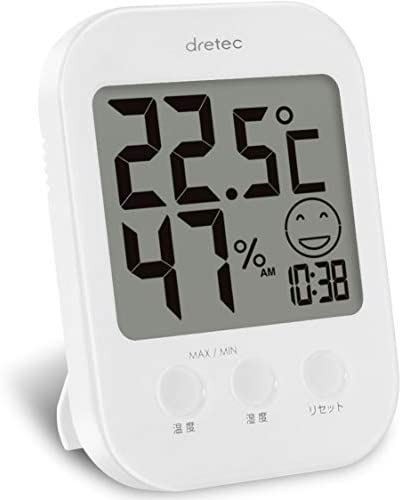 dretec ドリテック 温湿度計 デジタル 時計付き 快適度表示 湿度計 大画面 卓上 オプシスC ホワイト dretec ドリテック 温湿度計 デジタル 時計付き 快適度表示 湿度計 大画面 卓上 オプシスC ホワイト