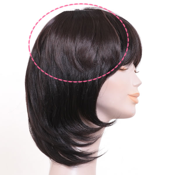 前髪ウィッグヘアピース耐熱ストレート送料無料かつら部分ウィッグポイントウィッグつむじカバー人気lw06