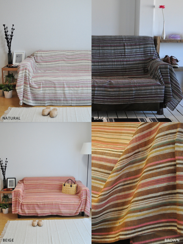 【楽天ランキング1位獲得商品】インド綿マルチボーダーマルチカバー【約150x215cm前後】ソファカバーベッドカバー生地ソファーカバーテーブルクロスエスニックアジアン雑貨間仕切りイタワ長方形【RCP】※クーポン対象※