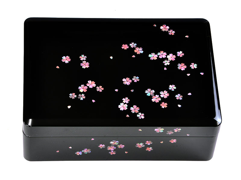 結納返し-略式結納品-たまてばこ桜アレンジセット1(青)【記念品飾り付】